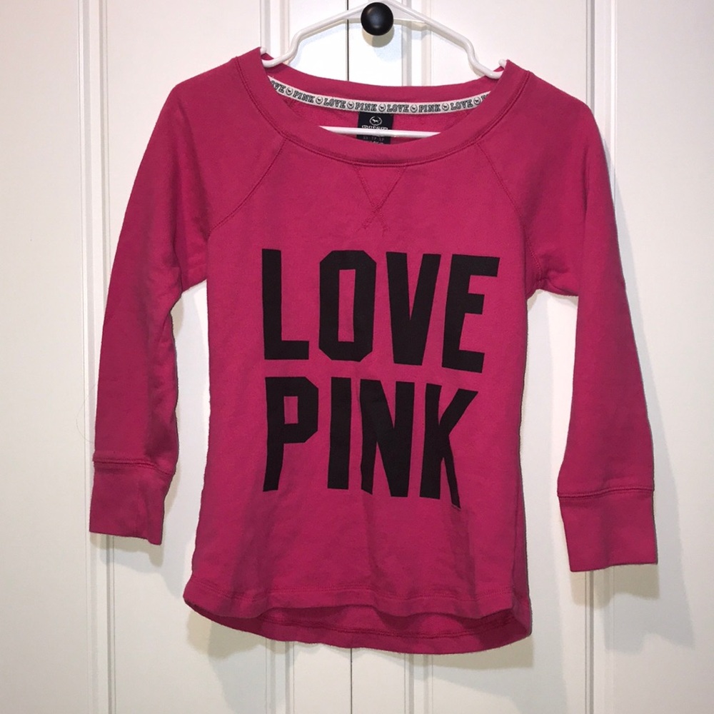 PINK vintage crewneck